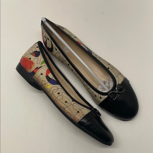 ICON Women's Black and Multicolour Ballet Flats - Picture 2 of 5